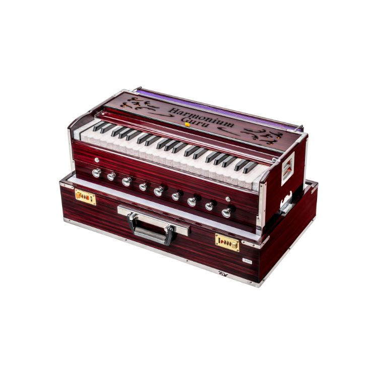 HARMONIUM GURU 42 Keys 9 Stopper Folding (Portable) Harmonium